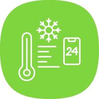 Temperature Control Line Curve Icon Design vector