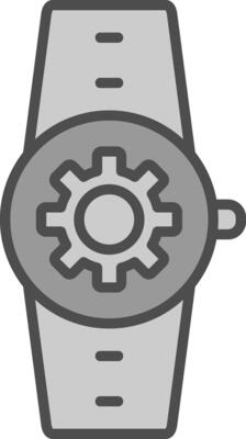 Settings Line Filled Greyscale Icon Design