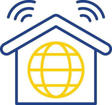 Internet Connection Line Two Colour Icon Design vector