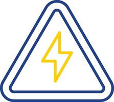Electrical Danger Sign Line Two Colour Icon Design vector