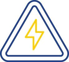 Electrical Danger Sign Line Two Colour Icon Design vector