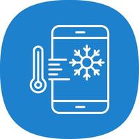 Thermostat Line Curve Icon Design vector