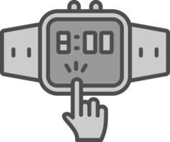 Touchscreen Line Filled Greyscale Icon Design vector