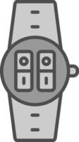 Switches Line Filled Greyscale Icon Design vector