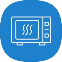 Microwave Line Curve Icon Design vector