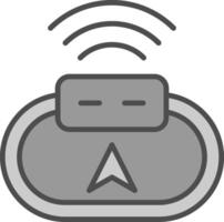 Gps Line Filled Greyscale Icon Design vector