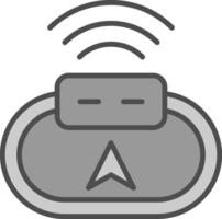 Gps Line Filled Greyscale Icon Design vector