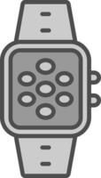 Apps Line Filled Greyscale Icon Design vector
