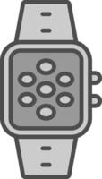 Apps Line Filled Greyscale Icon Design vector