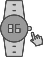 Button Line Filled Greyscale Icon Design vector