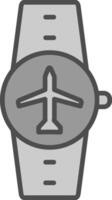 Airplane Mode Line Filled Greyscale Icon Design vector