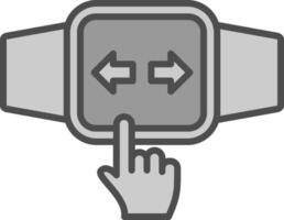 Touchscreen Line Filled Greyscale Icon Design vector