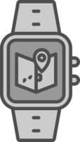Maps Line Filled Greyscale Icon Design vector