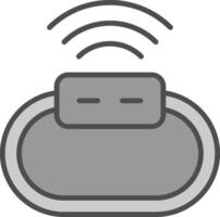 Wireless Line Filled Greyscale Icon Design vector