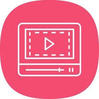 Line Curve Icon Design vector