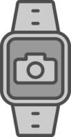 Camera Line Filled Greyscale Icon Design vector