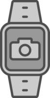 Camera Line Filled Greyscale Icon Design vector