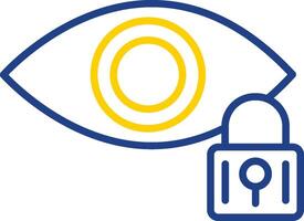 Retinal Scan Line Two Colour Icon Design vector
