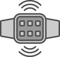 Connection Line Filled Greyscale Icon Design vector