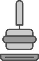 Tamper Line Filled Greyscale Icon Design vector