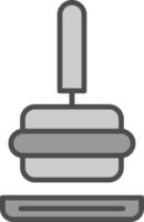 Tamper Line Filled Greyscale Icon Design vector