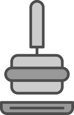 Tamper Line Filled Greyscale Icon Design