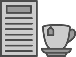 Coffee Manu Line Filled Greyscale Icon Design vector