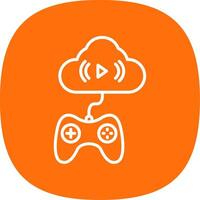 Cloud Line Curve Icon Design vector