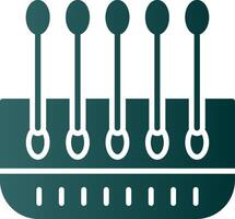 Cotton Buds Glyph Gradient Icon vector