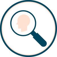 Intelligent Search Flat Circle Icon vector