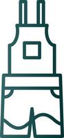 Dungarees Line Gradient Icon vector