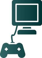 Monitor Glyph Gradient Icon vector