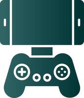 Mobile Game Glyph Gradient Icon vector