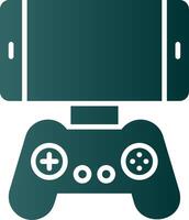Mobile Game Glyph Gradient Icon vector