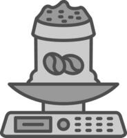 Scales Line Filled Greyscale Icon Design vector