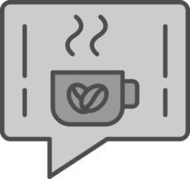 Chat Line Filled Greyscale Icon Design vector