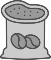 Coffee Beans Line Filled Greyscale Icon Design vector