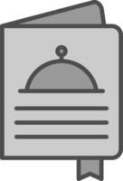 Menu Line Filled Greyscale Icon Design vector