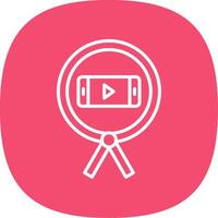 Phone Line Curve Icon Design vector