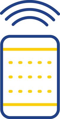 Remote Control Line Two Colour Icon Design