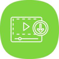 Line Curve Icon Design vector