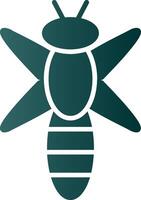 Dragonfly Glyph Gradient Icon vector