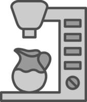 Coffee Maker Line Filled Greyscale Icon Design vector