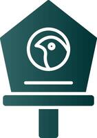 Bird House Glyph Gradient Icon vector