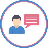 Business Consulting Flat Circle Icon vector