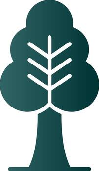 Tree Glyph Gradient Icon vector