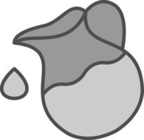 Jug Line Filled Greyscale Icon Design vector