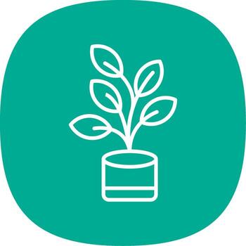 Ficus Line Curve Icon Design vector