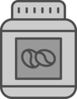 Beans Jar Line Filled Greyscale Icon Design vector