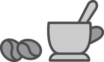 Coffee Line Filled Greyscale Icon Design vector